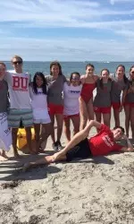 BU student-athletes at Swim Across America