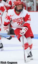 Junior Samantha Sutherland has a point in four of her last five games after Saturday's goal.