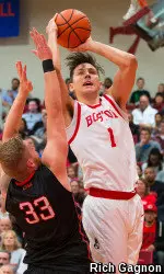 Sophomore Nick Havener hauled in a career-high 12 rebounds with seven points.