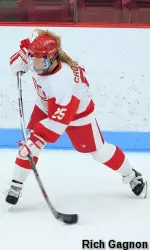 Junior Alexis Crossley recorded the game-winner as part of her first two-goal game as a Terrier.