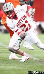 Junior Sam Talkow won 16 of 18 faceoffs in addition to scoring a goal and an assist.