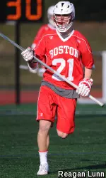 Junior Greg Wozniak matched his career high with eight ground balls on Saturday.