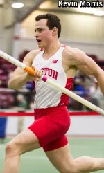 Graduate student Nikolaos Farmakidis won the pole vault with a mark of 4.70 meters.