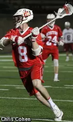 Pat Myers tallied two goals at Harvard on Tuesday night and totaled five points (3g, 2a) last year against Lafayette.