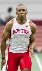 Justin Flynn competed in the 200 meter dash prelims at the IC4As on Saturday