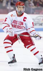 Senior captain Matt Grzelcyk leads the Terriers into a Hockey East quarterfinal series at UMass Lowell.