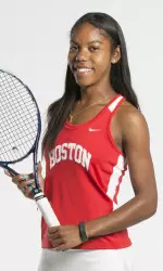 Senior Lauren Davis has won 58 singles matches and 42 doubles contests at BU.
