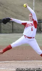 Senior Lauren Hynes limited the Aztecs to three hits with four strikeouts.