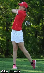 Emily Tillo set a program record with a four-under 68 during the opening round of the Battle at Boulder Creek.