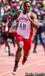 Junior Cameron Williams, pictured at the 2015 event, was part of Saturday's record-setting 4x200m relay team.