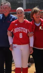 Lauren Hynes pitched BU's 23rd-ever no-hitter one week after celebrating Senior Day.