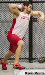 Senior Ethan Knight won two events on Saturday, including the shot put.