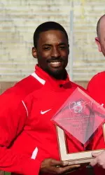 Cameron Williams was named Patriot League Male Track Athlete of the Meet on Saturday.
