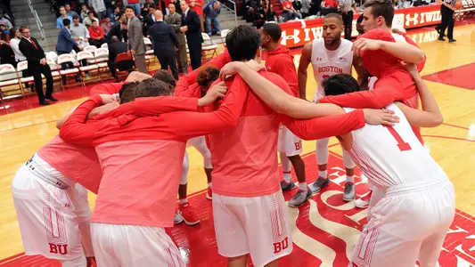 Men's Basketball Team Huddle