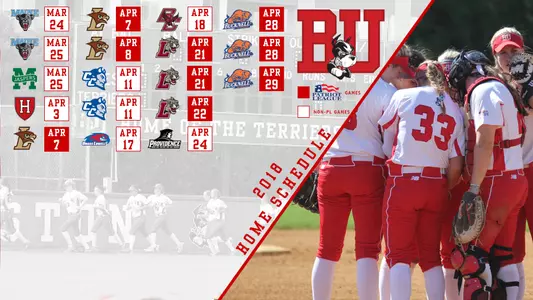 2018 BU Softball Schedule Graphic