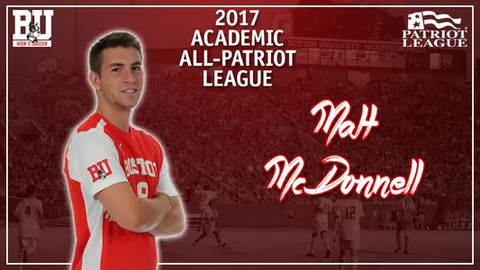 Matt McDonnell - Patriot League All-Academic Award graphic