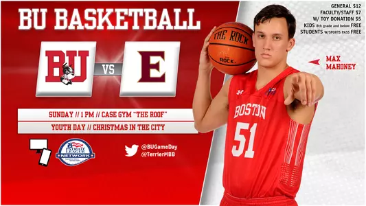 Elon - Boston U MBB gameday graphic