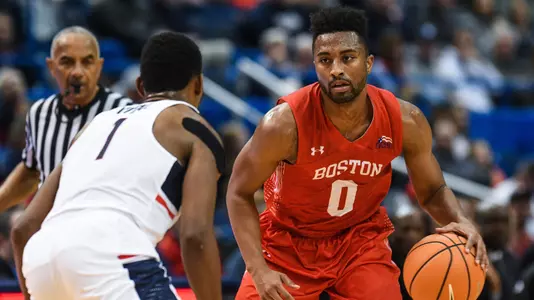 Eric Johnson handles the ball vs. UConn