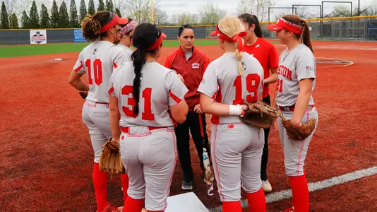 Softball huddle