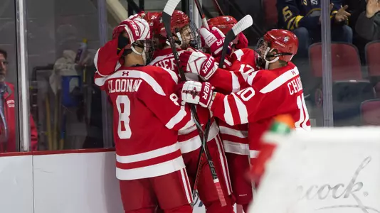 Goal Celebration Huddle vs. Acadia - 2018