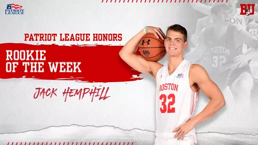 Jack Hemphill was named Patriot League Men's Basketball Rookie of the Week on Dec. 3, 2017.