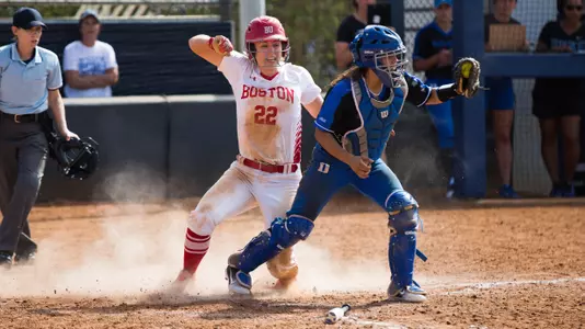 Kaitlin Sahlinger run celebration vs. Duke