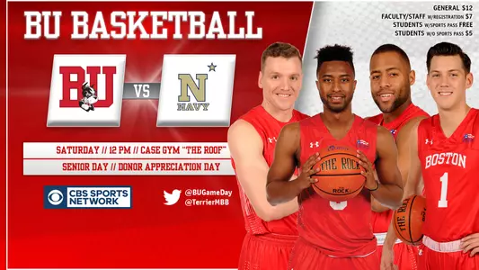 Men's Basketball - Navy Senior Day graphic