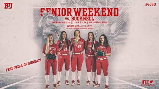 2018 BU Softball Bucknell Senior Weekend Graphic