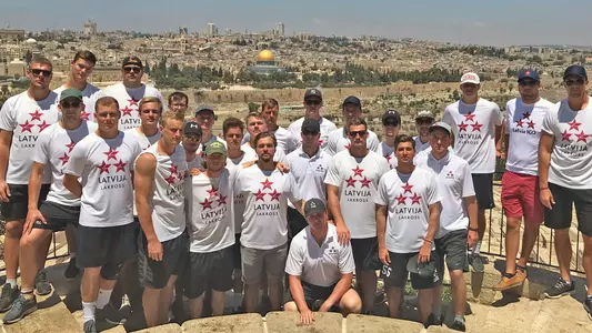 The Latvian lacrosse team in Israel