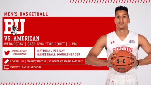 Boston University me's basketball will host American on Wednesday, Jan. 23, at 5 p.m. Fans will receive free pie as part of National Pie Day.