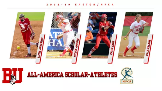 Lizzie Annerino, Nicole Amodio, Emily Grant and Kali Magane were named 2019 NFCA All-America Scholar-Athlete honorees.