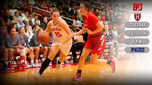 Women's Basketball preview graphic for the Harvard game