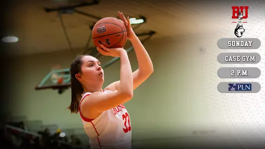 Women's Basketball preview graphic featuring the team during the National Anthem