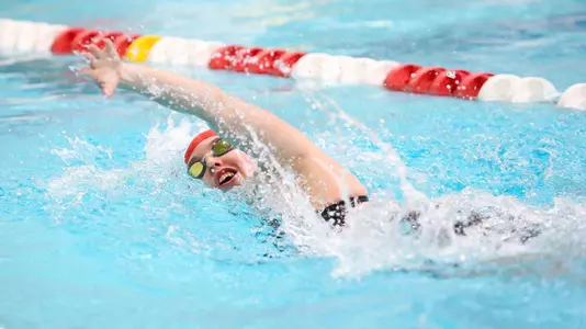 Grace Lange competing in the free
