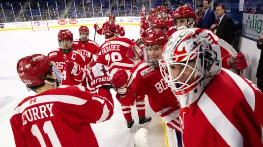 Goal Celebration - Bench - UMass Lowell - 2019 Hockey East Quarterfinals