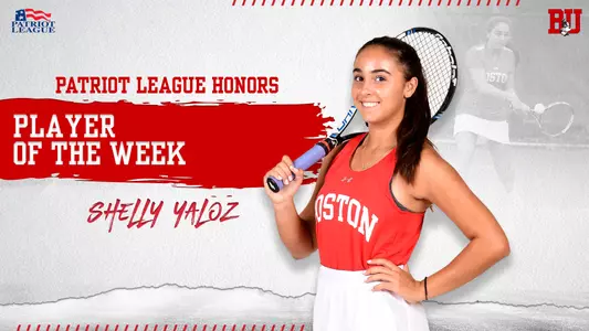 Shelly Yaloz was named Patriot League Player of the Week on March 26