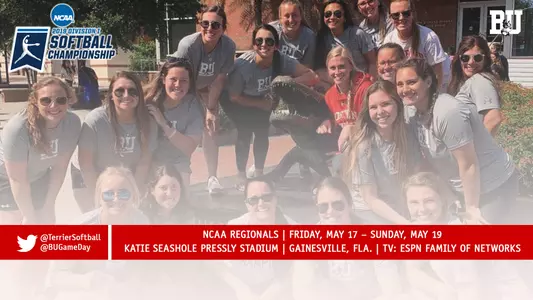2019 BU Softball will compete at the NCAA Gainesville Regional Preview Graphic on May 17-19