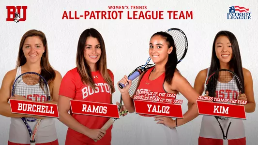 Shelly Yaloz was named Patriot League Rookie of the Year and Doubles Team of the Year with Emily Kim. Both women also earned All-Conference honors alongside Lily Burchell and Remi Ramos.