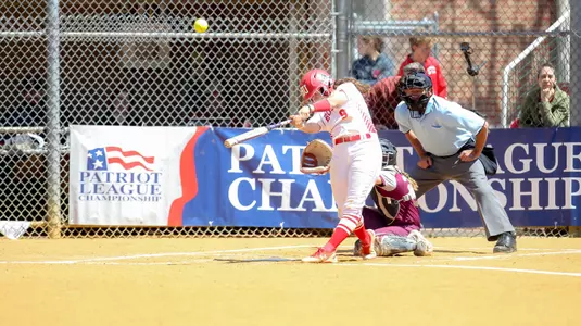 Nicole Amodio hits the ball.