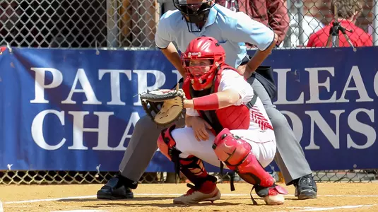 Alex Heinen prepares to catch the pitch.