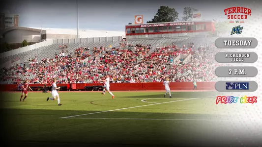 Boston University Men's Soccer will host Merrimack on Tuesday at 7 p.m. on the Patriot League Network as part of Pride Week
