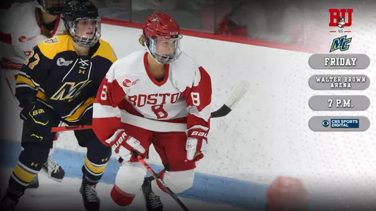 Deziray De Sousa and the Boston University women's ice hockey team will host Merrimack on Friday at 7 p.m. at Walter Brown Arena in a game that will be broadcast on CBS Sports Digital
