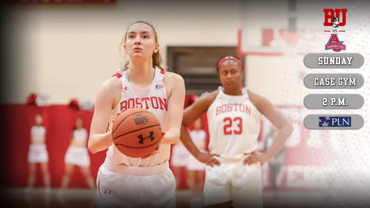 Women's Basketball preview graphic featuring Liz Shean shooting a free throw