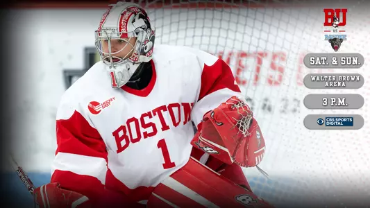 Kate Stuart and the Boston University women's ice hockey team will host Maine on Saturday and Sunday at Walter Brown Arena at 3 p.m. and the game will be broadcast on CBS Sports Digital