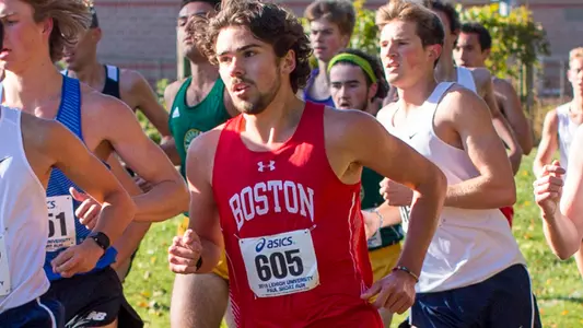 Logan Broedner running outside