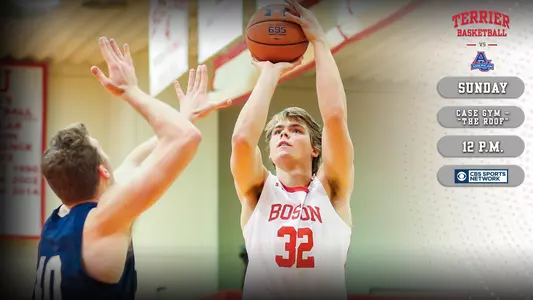 Boston University men's basketball will host American on Sunday with the CBS Sports Network broadcast set for 12 p.m. at Case Gym.
