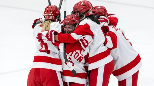 Abby Cook, Sammy Davis, Nadia Mattivi and Deziray De Sousa celebrate a goal