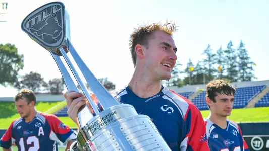 Cal Dearth holding the Steinfeld Cup