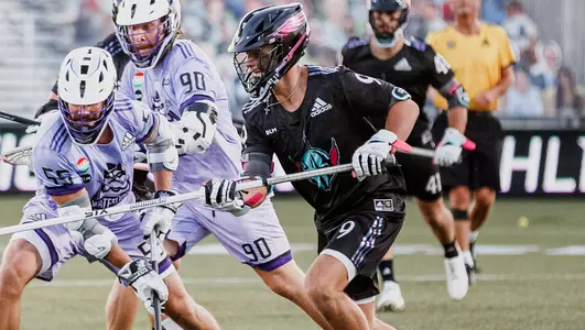 Reece Eddy playing for Chrome LC of the Premier Lacrosse League