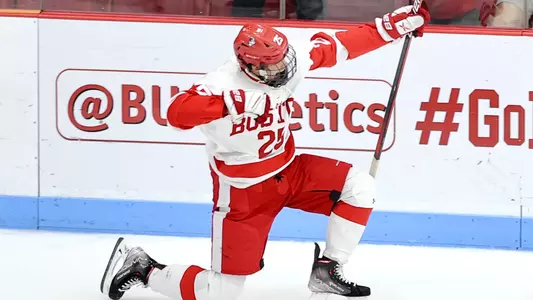 Sam Stevens celebrates a goal